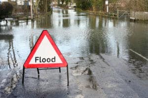 flooded road