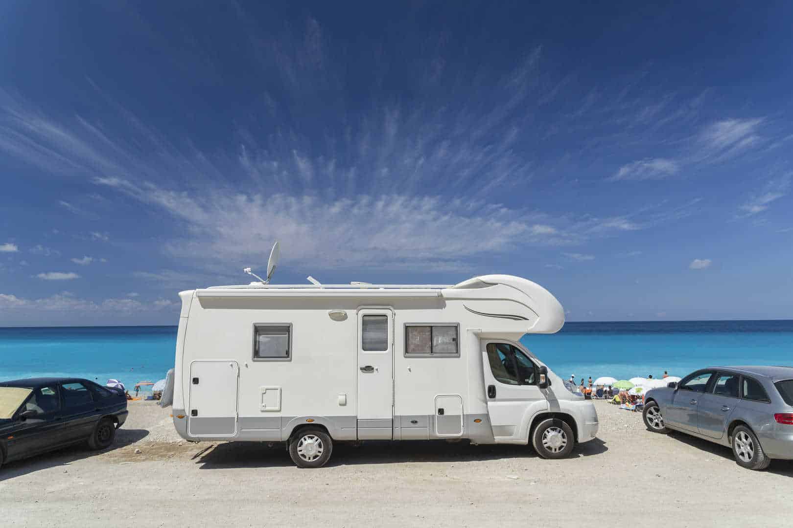 motorhome by the beach