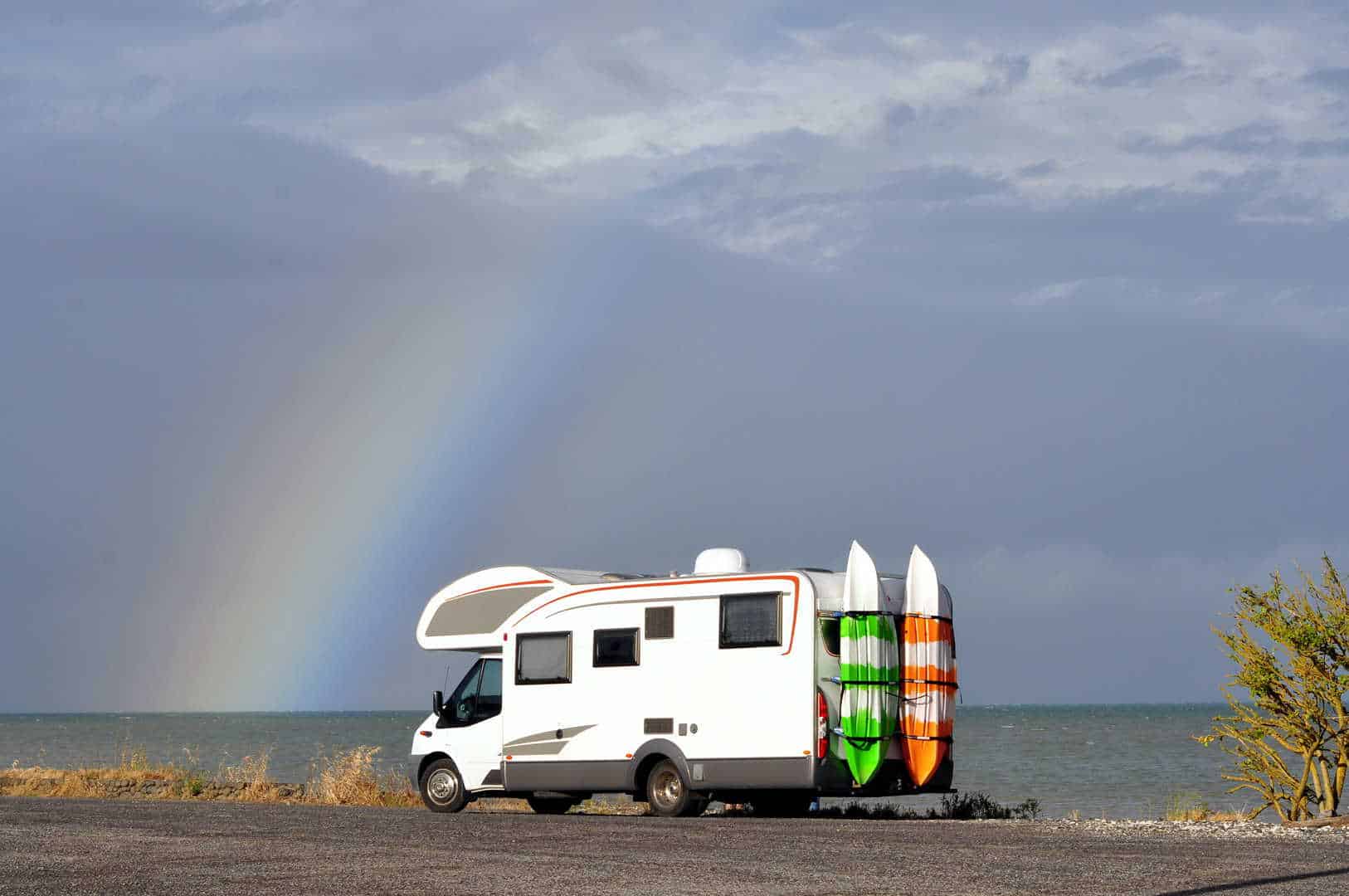 motorhome on beach