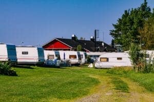 caravans on campsites