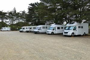 parked motorhomes