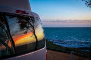 campervan on beach