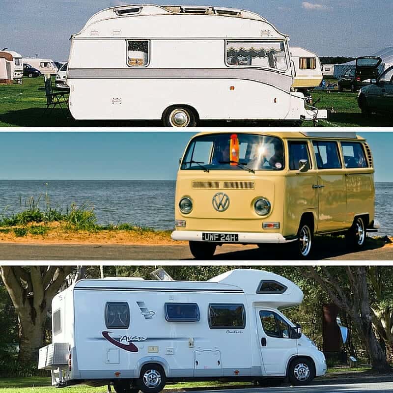Image of caravan, campervan and motorhome