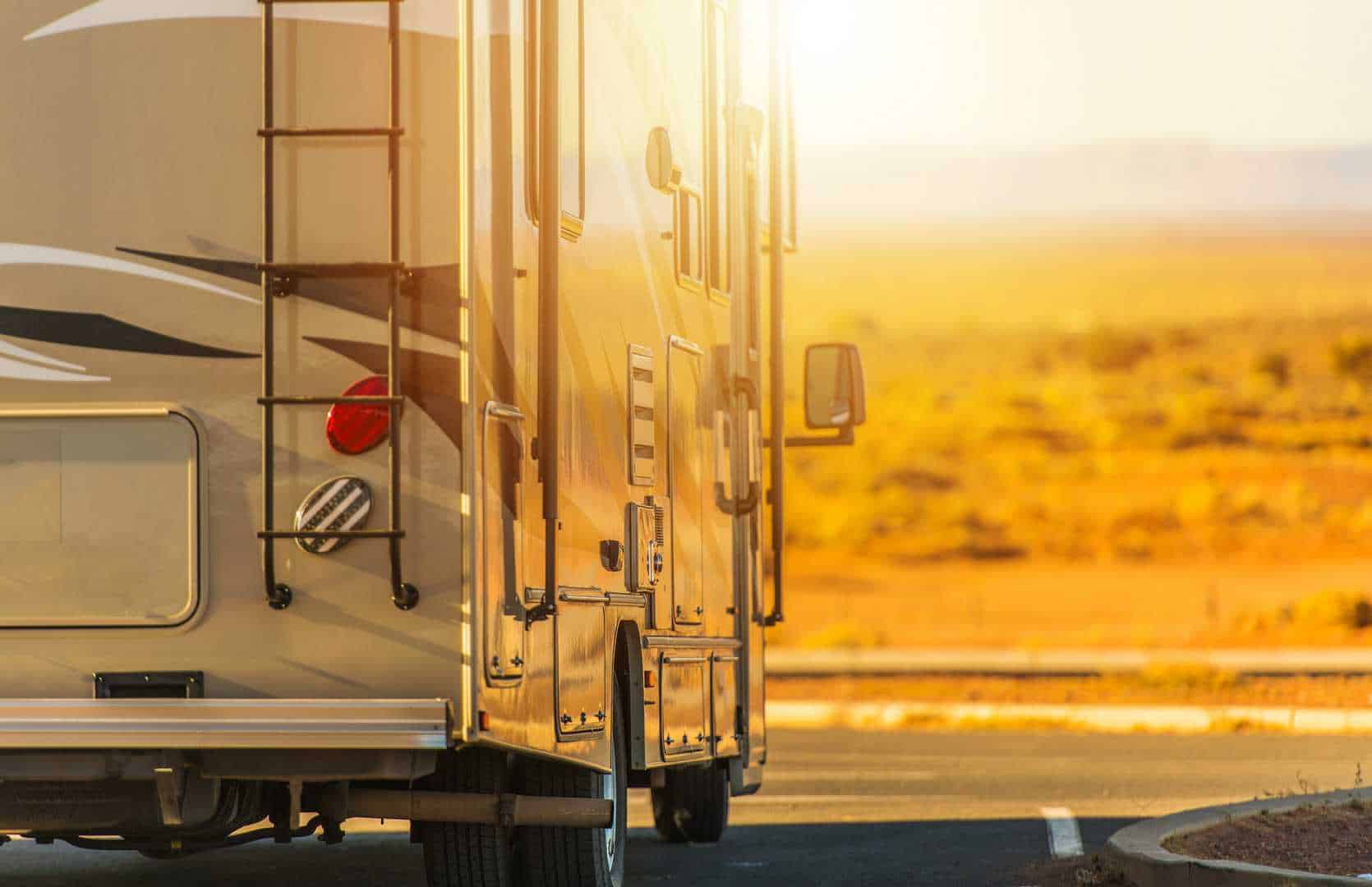 motorhome on the road