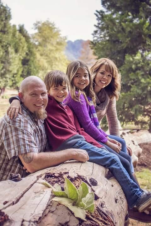 Image of family on holiday
