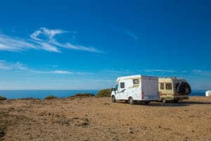 motorhome on cliff