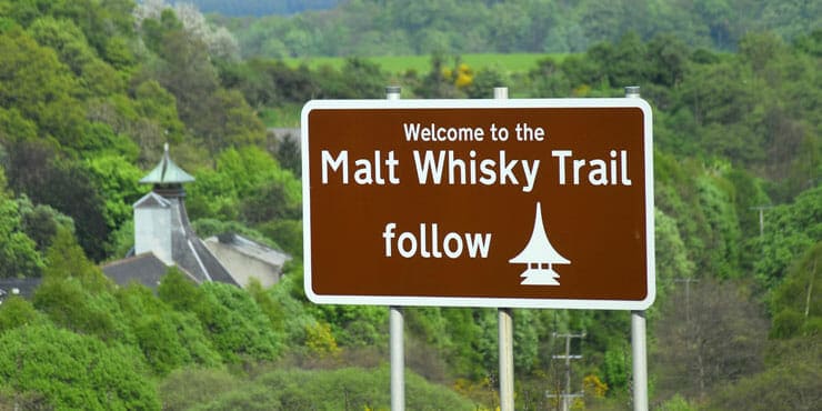 Malt Whisky trail Sign