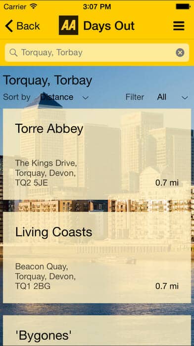 AA Days Out Guide App
