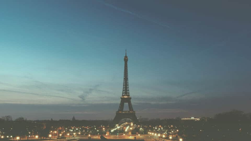 Eiffel Tower in Paris at Night
