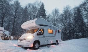 motorhome in winter