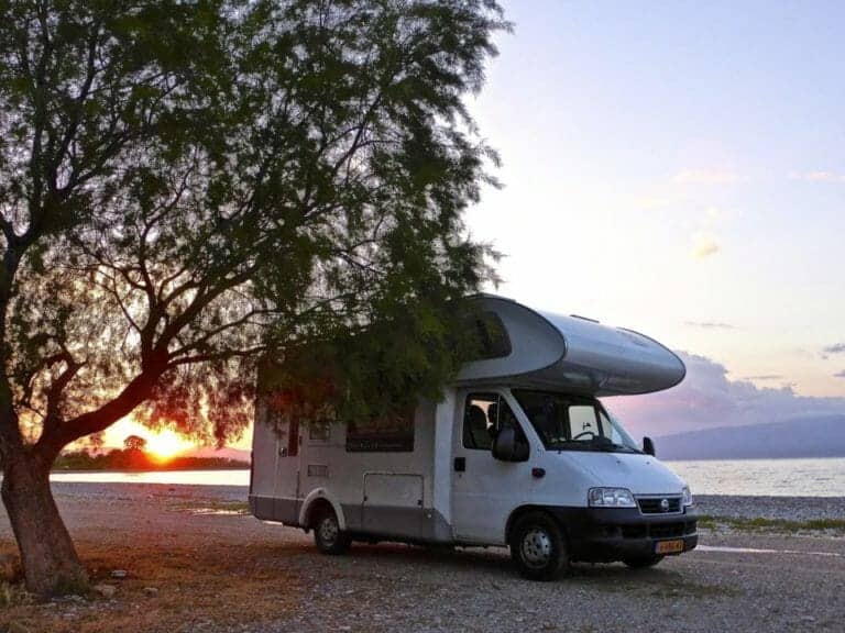 Secure Motorhome Beneath Tree