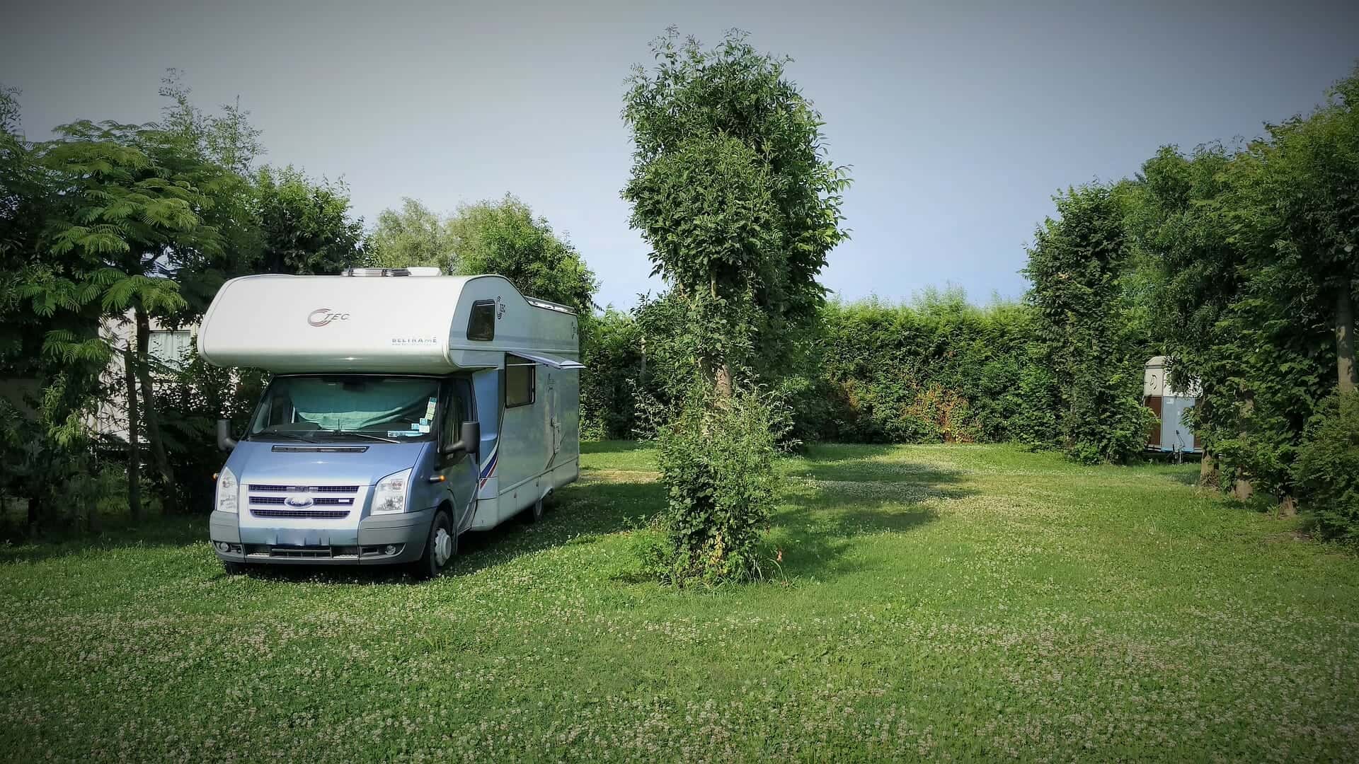 Motorhome on a campsite