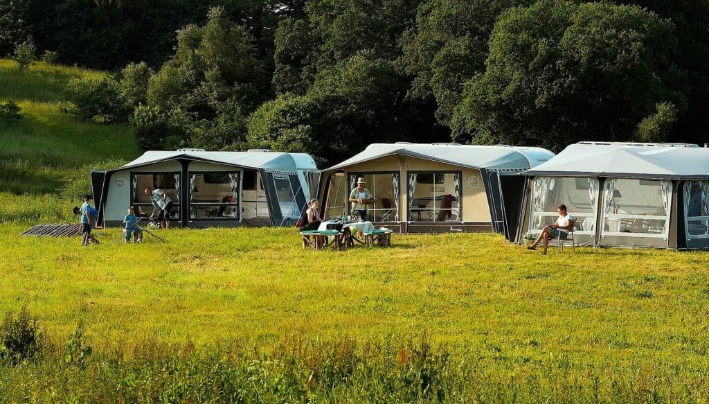 Camping outdoors