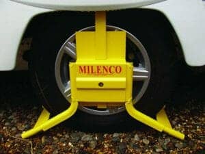 motorhome wheel clamp